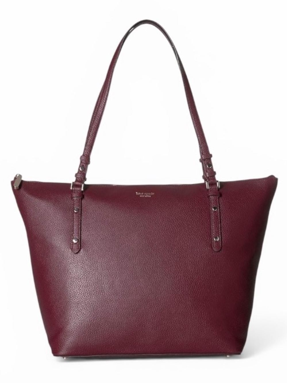 Kate Spade New York Polly Pebbled Leather Cherrywood Tote (EUC)